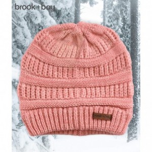 Skullies & Beanies Cable Knit Beanie for Women - Warm & Cute Multicolored Winter Knitted Caps for Cold Weather - Grapefruit -...