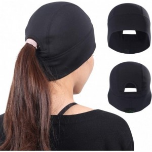 Skullies & Beanies Skull Cap Helmet Liner Winter Thermal Fleece Beanie Windproof Hat - Main Black Women - CH18ISHT4LK $22.76