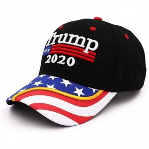Baseball Caps Keep America Great Hat Donald Trump President 2020 Slogan with USA Flag Cap Adjustable Baseball Cap - Black 8 -...