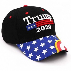 Baseball Caps Keep America Great Hat Donald Trump President 2020 Slogan with USA Flag Cap Adjustable Baseball Cap - Black 8 -...