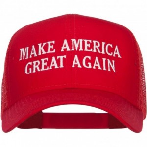 Baseball Caps Make America Great Again Embroidered Mesh Cap - Red - CU12ENS0XK3 $43.89