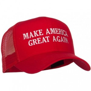 Baseball Caps Make America Great Again Embroidered Mesh Cap - Red - CU12ENS0XK3 $48.83