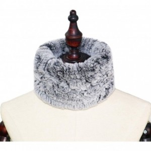Cold Weather Headbands Women's Fashion Winter Soft Rabbit Fur Neck Warmer Headband Circle Infinity Scarf Windproof - Black & ...