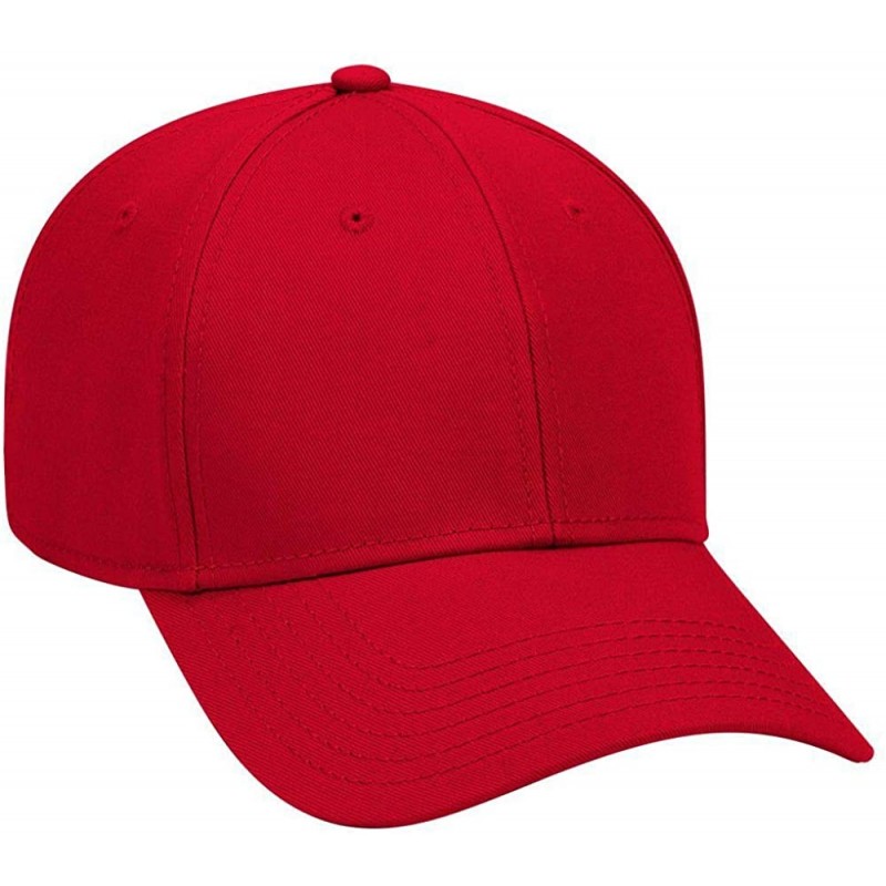 Baseball Caps 6 Panel Low Profile Superior Cotton Twill Cap - Red - C712IVBC7ZH $26.14