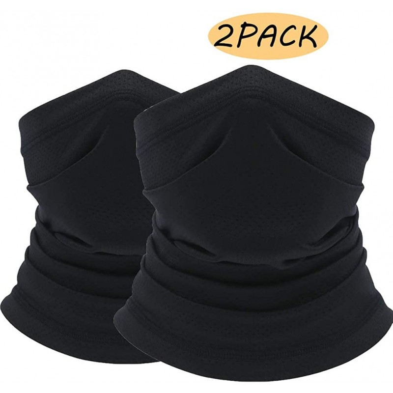 Balaclavas Summer Neck Gaiter Face Scarf/Neck Cover/Face Cover for Sun Breathable Fishing Hiking Cycling - Black*2 - CN197LXU...