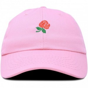 Baseball Caps Women's Rose Baseball Cap Flower Hat - Light Pink - CW180YS34TN $25.85
