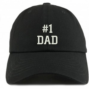 Baseball Caps Number 1 Dad Embroidered Low Profile Soft Cotton Dad Hat Cap - Black - C318D4A9GKC $40.06