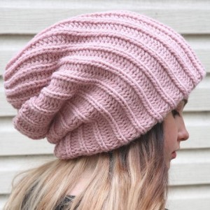Skullies & Beanies Slouchy Beanie Oversized Warm Winter Dreadlock Hat for Women Knit Beanie for Men - Pink - C918A92TH3D $56.89