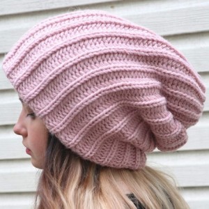 Skullies & Beanies Slouchy Beanie Oversized Warm Winter Dreadlock Hat for Women Knit Beanie for Men - Pink - C918A92TH3D $56.89