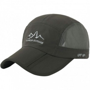 Baseball Caps Men's Summer Outdoor Sport Baseball Cap Mesh Hat Running Visor Sun Caps - Army Green-5 - CQ18RR0Q62X $31.90