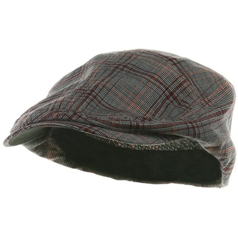 Newsboy Caps MG Men's Ivy Newsboy Cap Hat (Red Plaid- Medium) - CV114F438GR $20.02