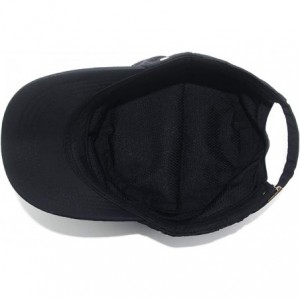 Skullies & Beanies Mens Womens Quick Dry Cadet Cap Waterproof Army Military Hat Flat Top Caps Mesh Inner - B-black - C311ACXS...