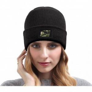 Visors Adult Daily Solid Color Knit Beanie Caps Headwear for Mens Womens - Black-2 - C018ZKA5ZT8 $38.44