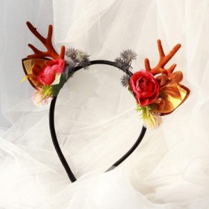 Headbands Flower Wreath Headband Floral Hair Garland Flower Crown Halo Headpiece Boho with Ribbon Wedding Party Photos - F - ...