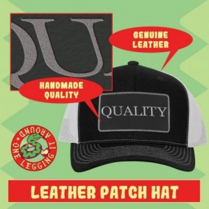 Baseball Caps Bartender - Leather Hashtag Black Metallic Patch Engraved Trucker Hat - Heather\black - CA18Z9SAH2A $41.83