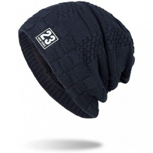 Skullies & Beanies Beanie Hat for Men Women Winter Warm Knit Slouchy Thick Skull Cap Casual Down Headgear Earmuffs Hat - C318...