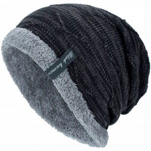 Skullies & Beanies Unisex Knit Cap Hedging Head Beanie Warm Outdoor Fashion Hat - Black - CX18HWNR85Z $7.37