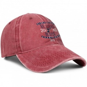 Baseball Caps Denim Baseball Hats Unisex Men's Classic Adjustable Mesh Captain Flat Cap - Red-14 - CY18U55KY37 $40.69