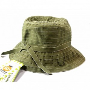 Bucket Hats Twill Travel Bucket Hat for Women - UPF 50+ UV Sun Protection (Khaki Green) - Khaki Green - CD11C8UV3P3 $35.40