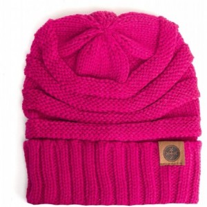 Skullies & Beanies Beanies Knit Hats for Women - Classic Knitted Winter Beanie Birthday Gift for Women - Rose - CL18NGROG0C $...