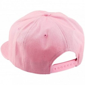 Baseball Caps Women Men Snapback Hats-Patchwork Solid Color Flat Bill Baseball Cap - 014-pink - CV12LGNGMZ3 $23.14