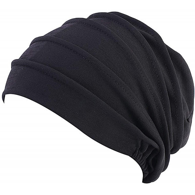 Skullies & Beanies Women Chemo Hat Beanie Flower Headscarf Turban Headwear for Cancer - 2c69-polyester-black - CC18SEEI7QL $2...