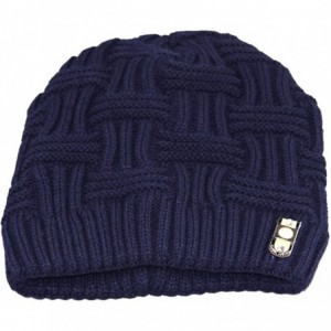 Skullies & Beanies Stylish Warm Hat Men's Fashion Winter Beanies Bonnet Knitted Hat Soft Solid Braid Warm Cap - CQ18KHTMDGL $...