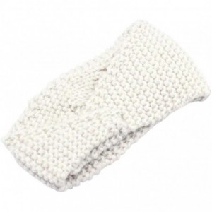 Skullies & Beanies Knitted Headwrap Headband Ear Warmer Hair Muffs Band Winter Designer Style & Quality - White - CM128WK8JOZ...