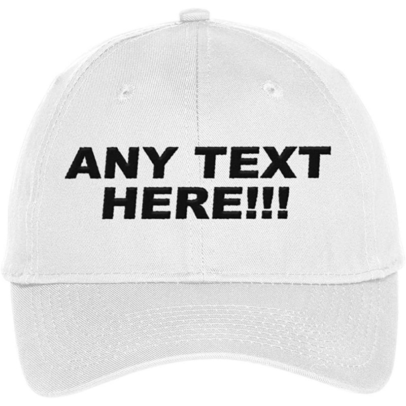 Baseball Caps Design Your Own Hat- Personalized Text- Custom Ball Cap- Embroidered with Color Choices - White - CO18D39CXMO $...