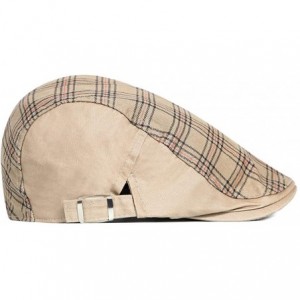 Newsboy Caps Men's Newsboy Gatsby Hat Cotton Flat Ivy Cabbie Classic Driving Cap Boyriend Gift 1-2 Pack - Khaki - CC18YKY990S...