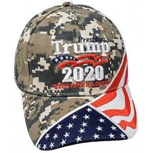Baseball Caps Donald Trump 2020 Keep America Great Baseball Hat 3D Signature Cap - Camouflage 803c - CI18ZO3QC7Y $22.54