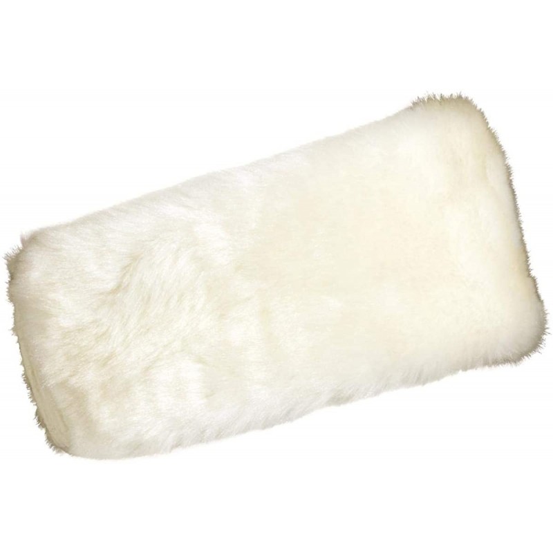 Cold Weather Headbands Vermont Collection Women's Fancy Fur Headband- Fleece Lined Faux Fur - White - C4112Q9YWGD $67.42