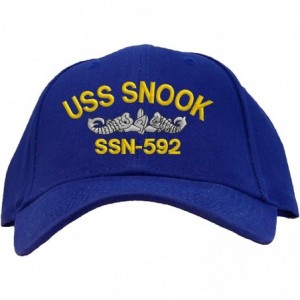 Baseball Caps USS Snook SSN-592 Embroidered Pro Sport Baseball Cap - Royal - CL180OTDLEW $33.51