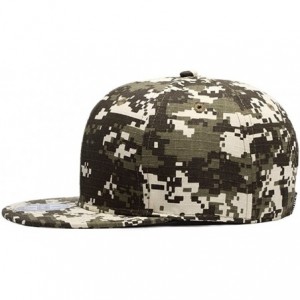 Baseball Caps Unisex Camouflage Flat Bill Hip Hop Hat Snapback Baseball Cap - W121 - CU18D3XWZDX $21.54