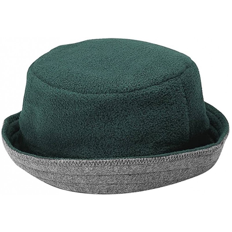 Sun Hats FLEECE REVERSIBLE HAT - Green Gray - CH11DC5NQGH $20.14
