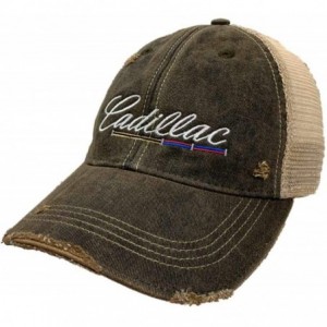 Baseball Caps Cadillac General Motors Retro Brand Mudwashed Vintage Mesh Adj. Snapback Hat Cap - CI18XTSNZMW $56.57