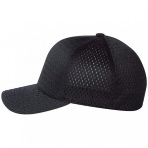 Baseball Caps Athletic Mesh Cap - 6777 - Black - CM11H7ODCDV $23.38