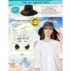 Sun Hats Packable Cotton Gardening Sun Hat for Women SPF Protection Neck Shade Chin Strap 56-58cm - Black_99034 - CC18CWDR4AO...
