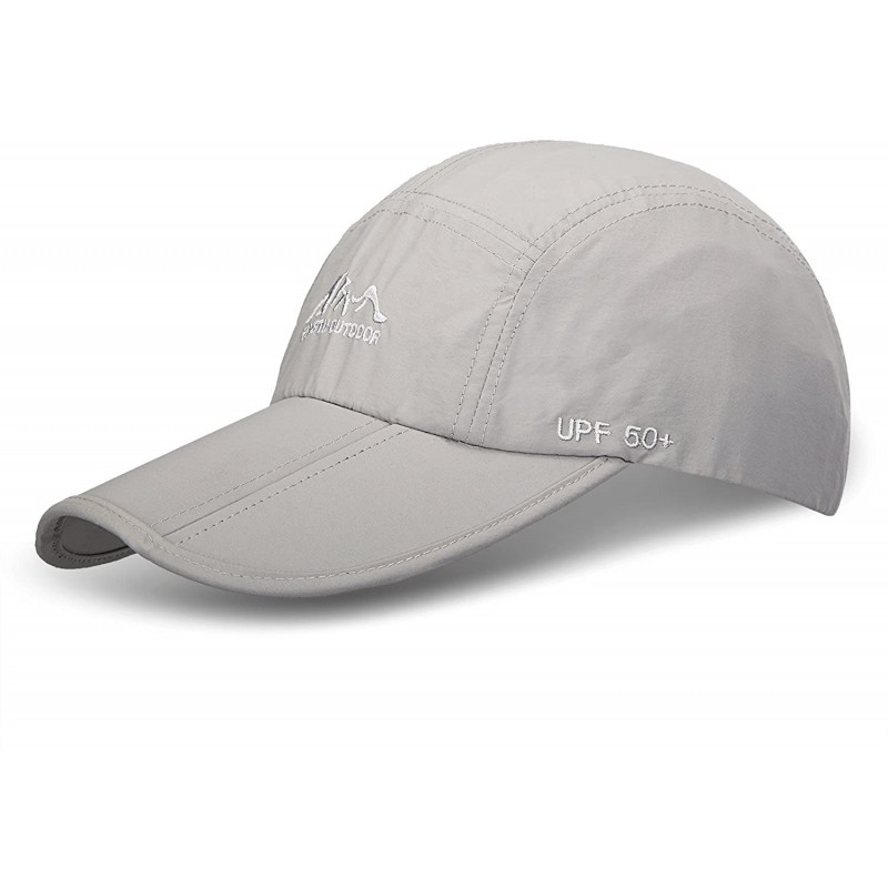 Sun Hats UPF50+ Protect Sun Hat Unisex Outdoor Quick Dry Collapsible Portable Cap - A1-light Grey - CH17YIOL96R $29.28