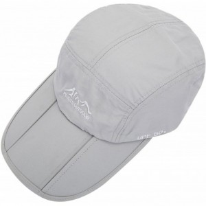 Sun Hats UPF50+ Protect Sun Hat Unisex Outdoor Quick Dry Collapsible Portable Cap - A1-light Grey - CH17YIOL96R $29.28