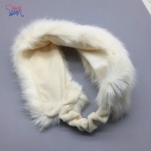 Cold Weather Headbands Faux Fur Headband with Elastic for Women's Winter Earwarmer Earmuff Hat Coldweather Accessories - Beig...