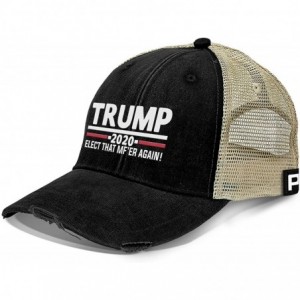Baseball Caps Trump 2020 Hat- That Again Trucker Hat - Trump Hat - Black - CY18UMAQG4Q $72.88