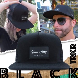 Baseball Caps Trucker Hat for Men & Women. Snapback Mesh Caps - Black - CJ18EEI88LH $18.04