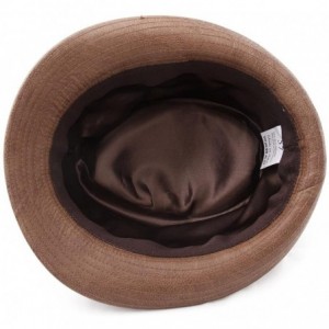 Fedoras Men's Hellim Trilby Hat Water Repellent - Marron-clair - CS18H6EMDKR $48.45