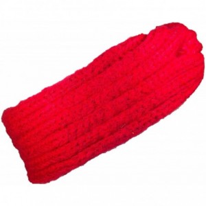 Cold Weather Headbands Womens Rib Stitch W/Twist Design Headband/Warmer (One Size) - Red - CX12N38C7BT $19.20