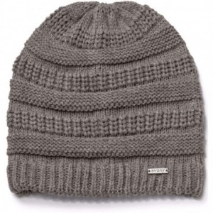 Skullies & Beanies Knitted Beanie Hat for Women & Men - Deliciously Soft Chunky Beanie - Light Grey - CK18NLESTMY $24.07