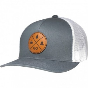 Baseball Caps Trucker Hat - GO Outdoors - Gray/White - CA180GEAA0Q $54.34