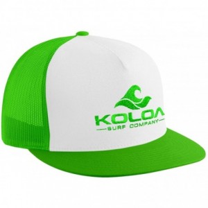 Baseball Caps Classic Mesh Back Trucker Hats - Greenwhite With Green Embroidered Logo - CO12DVY1J8Z $17.81