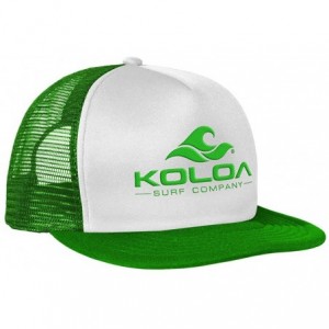 Baseball Caps Classic Mesh Back Trucker Hats - Greenwhite With Green Embroidered Logo - CO12DVY1J8Z $17.81
