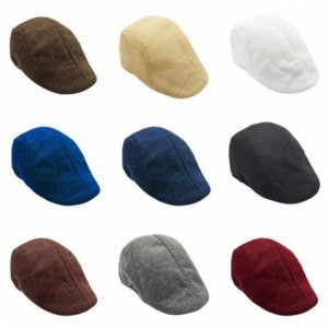 Newsboy Caps Beret Hat for Men-Outdoor Sun Visor Hat Unisex Adjustable Peaked Cap Newsboy Hat (Dark Gray) (Wine) - Wine - C51...
